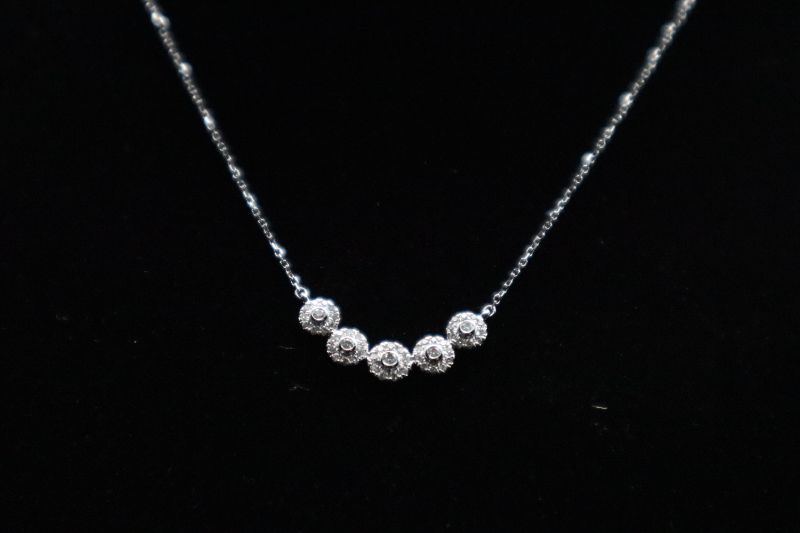 Photo 2 of  14K White Gold Necklace With 1/4 Carat Diamond 