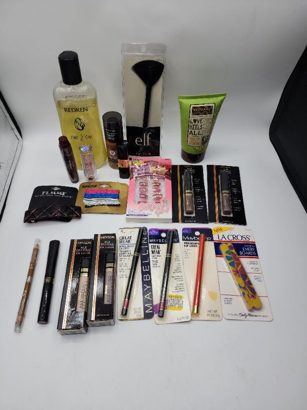 Photo 1 of Miscellaneous Variety Brand Name Cosmetics Including (( Redken , Elf ,Revlon & Maybelline )) Including Discontinued Makeup Products