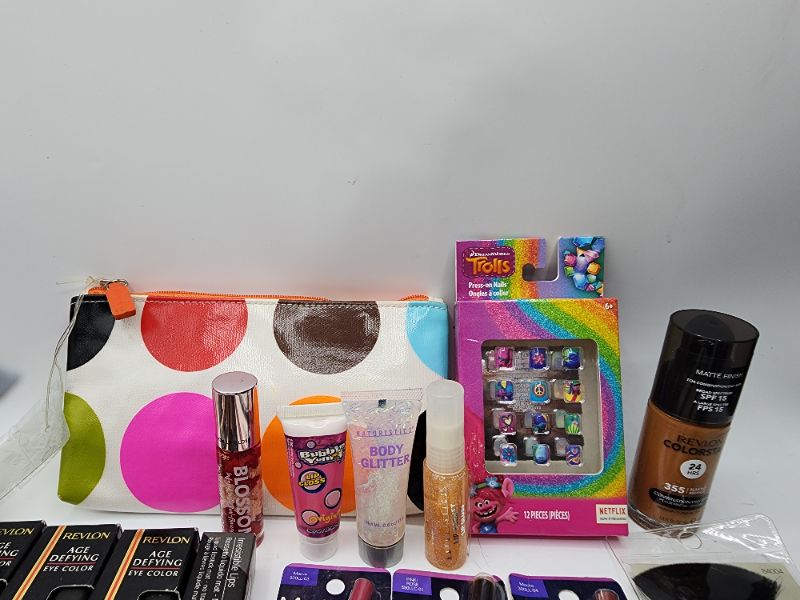 Photo 2 of Miscellaneous Variety Brand Name Cosmetics Including ((Sally Hansen, Trolls, Bubble Yum, Elf, Maybelline, Revlon, Vincent Longo, Blossom )) Including Discontinued Makeup Products