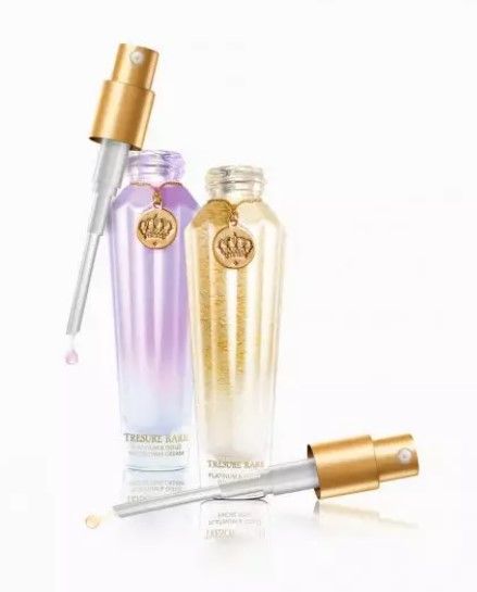Photo 2 of Mariah Carey Limited Edition Platinum Gold Facial Peel and Protecting Cream Set Renew Refresh Revitalize Skin Remove Dead Skin Cells Excess Oils Protect Defend Depollute Skin Use Together for Optimal Results New
