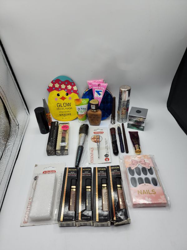 Photo 1 of Miscellaneous Variety Brand Name Cosmetics Including (Loreal, Sally Hansen, Titania, Vincent Longo, Ultimate II, It Style, St. Ives, Naturistics, Glow, Revlon) Including Discontinued Makeup Products