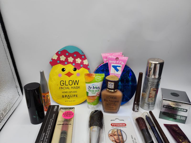 Photo 2 of Miscellaneous Variety Brand Name Cosmetics Including (Loreal, Sally Hansen, Titania, Vincent Longo, Ultimate II, It Style, St. Ives, Naturistics, Glow, Revlon) Including Discontinued Makeup Products