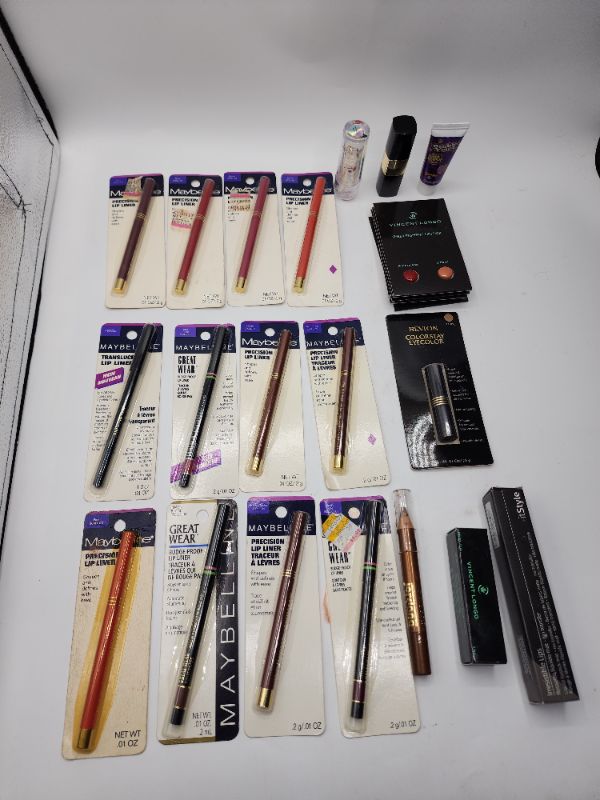 Photo 1 of Miscellaneous Variety Brand Name Cosmetics Including (Maybelline, Vincent Longo, Blossom, Revlon) Including Discontinued Makeup Products