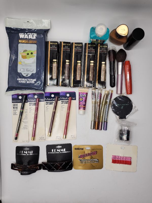 Photo 1 of Miscellaneous Variety Brand Name Cosmetics Including ((Maybelline, Bubble Yum, Loreal, Revlon, Femme, Karina Mally, Vincent Longo))  Including Discontinued Makeup Products