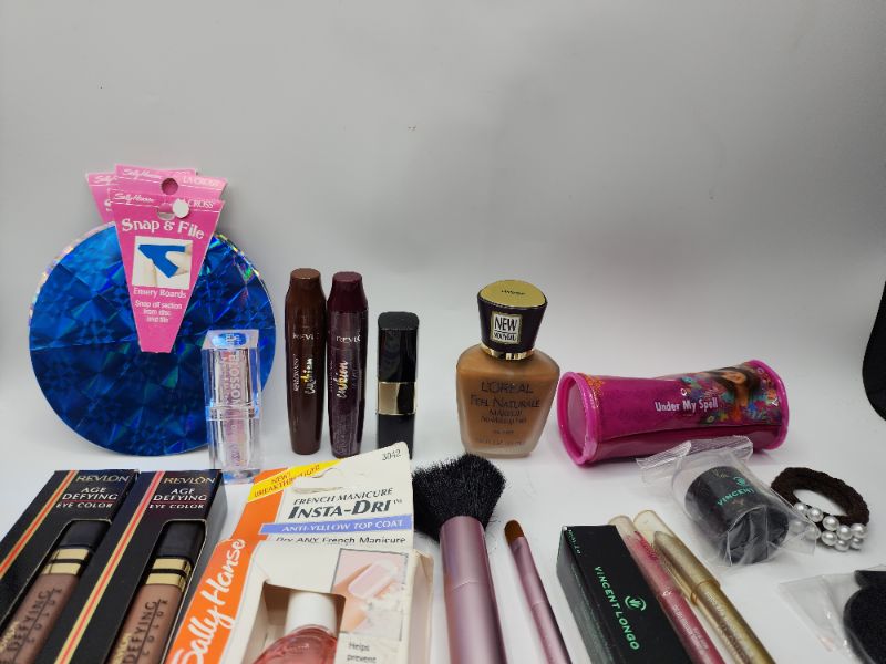 Photo 2 of Miscellaneous Variety Brand Name Cosmetics Including ((Maybelline, Loreal, Sally Hansen, Revlon, Karina, Mally, Vincent Longo))  Including Discontinued Makeup Products