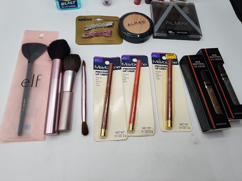 Photo 3 of Miscellaneous Variety Brand Name Cosmetics Including (( Maybelline, Revlon,  Mally, Almay, Elf, Blossom, Karina)) Including Discontinued Makeup Products