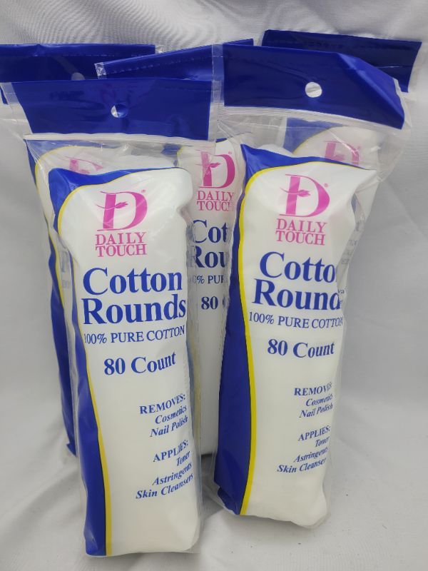 Photo 1 of (5 pack) DailyTouch 100% Cotton Cotton Rounds 400 Rounds
