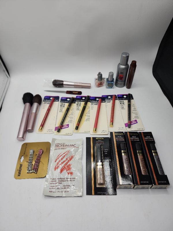 Photo 1 of Miscellaneous Variety Brand Name Cosmetics Including (( Cabot, Karina, Revlon, Maybelline, Mally, Wella)) Including Discontinued Makeup Products