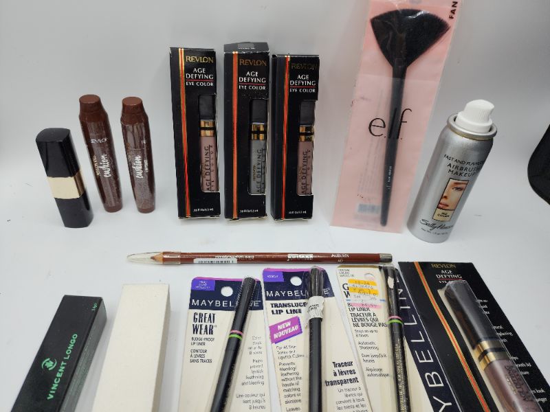 Photo 2 of Miscellaneous Variety Brand Name Cosmetics Including (( Elf, Vincent Longo, Mally, Sally Hansen, Revlon))  Including Discontinued Makeup Products