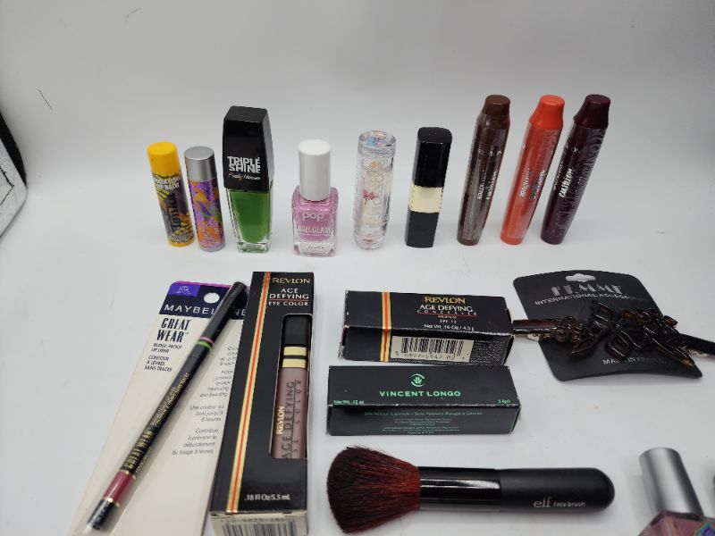 Photo 2 of Miscellaneous Variety Brand Name Cosmetics Including (( Mally, Blossom, Revlon, Maybelline, Femme, Vincent Longo)) Including Discontinued Makeup Products