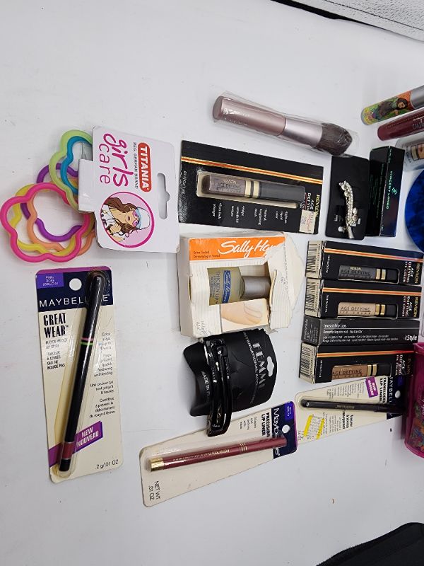 Photo 3 of Miscellaneous Variety Brand Name Cosmetics Including (( Sally Hansen, Mally, Revlon, Titania, Femme, Maybelline, Revlon, Vincent Longo)) Including Discontinued Makeup Products