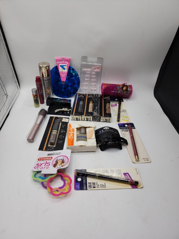 Photo 1 of Miscellaneous Variety Brand Name Cosmetics Including (( Sally Hansen, Mally, Revlon, Titania, Femme, Maybelline, Revlon, Vincent Longo)) Including Discontinued Makeup Products