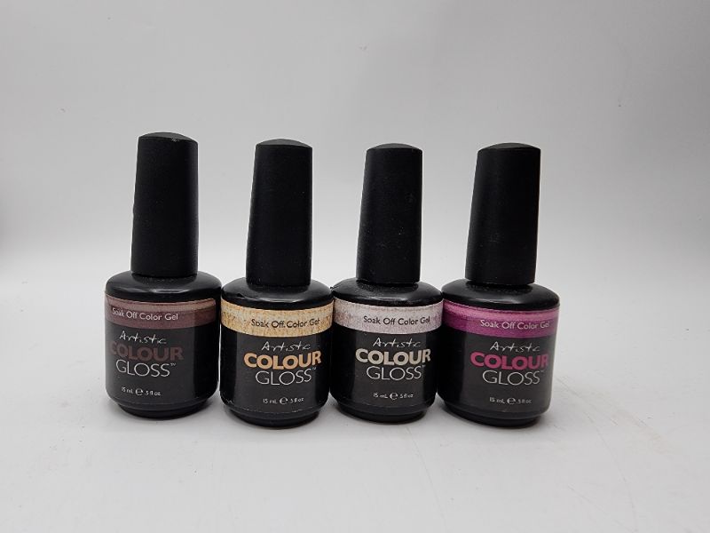 Photo 1 of 4 Pack Soak Off Color Gel Artistic Colour Gloss