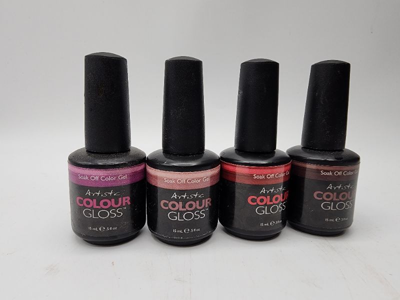 Photo 1 of 4 Pack Soak Off Color Gel Artistic Colour Gloss
