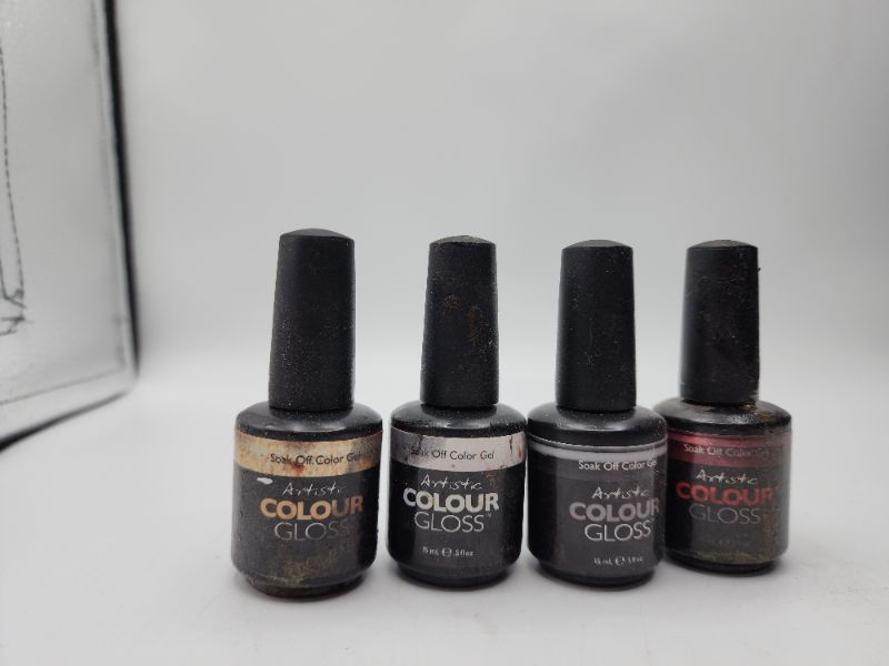 Photo 1 of 4 Pack Soak Off Color Gel Artistic Colour Gloss