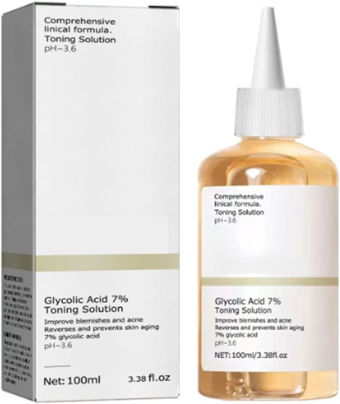 Photo 1 of 100ML Ordinary-Glycolic Acid 7% Toning Resurfacing Solution, Glycolic Acid Toner for Face, Glycolic Acid Lotion, Glycolic Acid Peel for Face, Glycolic Acid Serum Face (1)