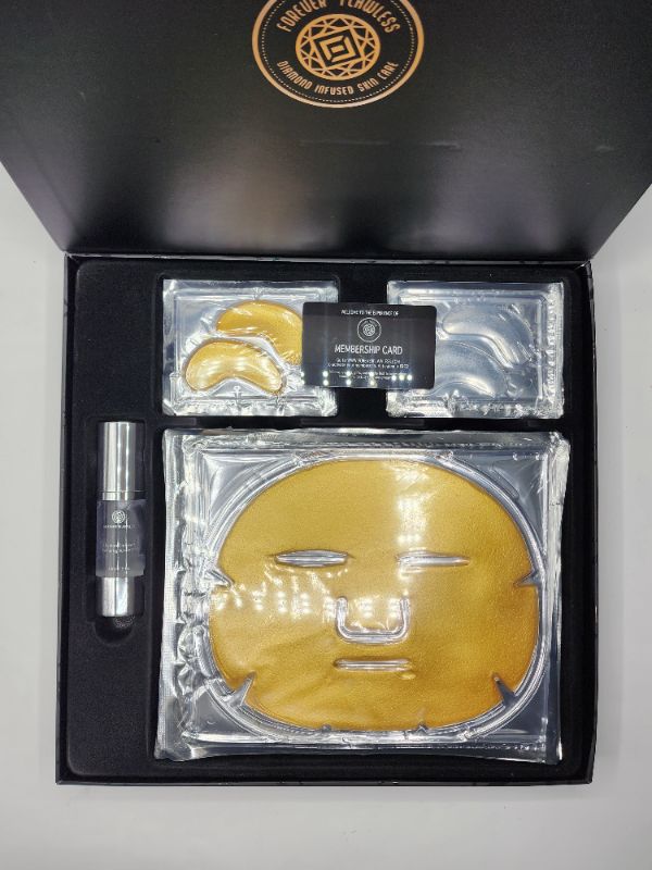 Photo 1 of Age-Defying Beauty Kit 12 Facial Masks & 8 Eye Masks with Diamond Infused Hydrating Serum Pm This Kit Nourishes Skin Restores Elasticity Boosts Collagen Production Restoring Firmness Minimizes Dark Circles & Texture Fights Radicals Combating Premature Agi