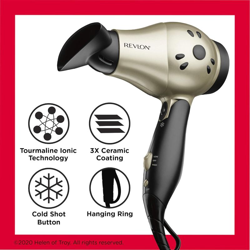 Photo 2 of Revlon 1875W Compact Folding Handle Hair Dryer 