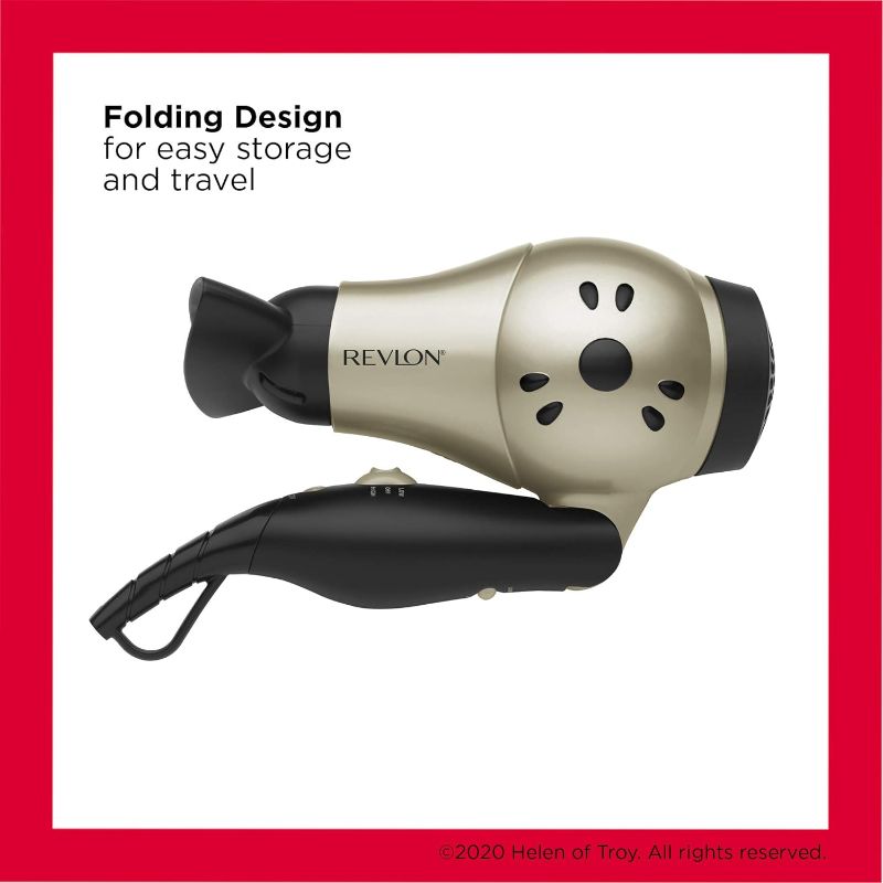 Photo 3 of Revlon 1875W Compact Folding Handle Hair Dryer 