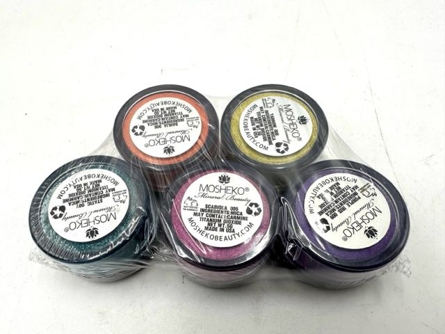 Photo 4 of 5 Pack of Mineral Eyeshadows Including Static Dahlia Scabiosa Yarrow and Purple Iris Colors New 