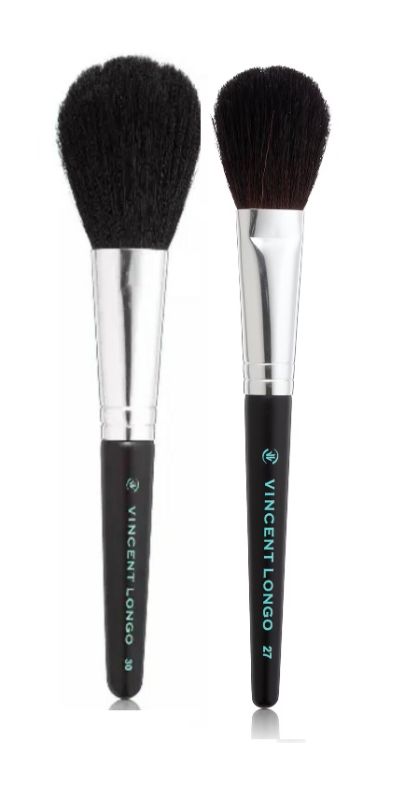 Photo 1 of Vincent Longo Deluxe Powder Brush & Deluxe Blush Brush New 