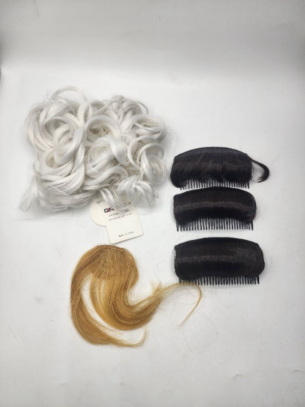 Photo 1 of 6 Piece Hair Accessories Invisible Fluffy Hair Bun Clip, Bang Clip & 2pc Comb Clip In New