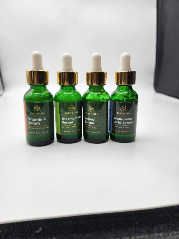 Photo 4 of Tree of Life Facial Serum for Face, Brightening, Firming, Hydrating, Dry Skin, Dermatologist Tested - Advanced Regimen Set