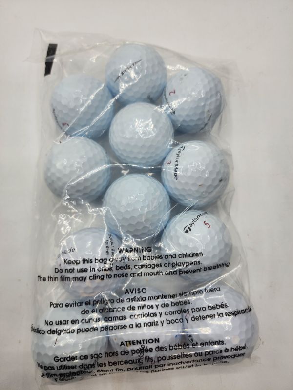 Photo 3 of 1 Dozen TaylorMade TP5X Golf Balls 2024 *Single USE Test* 