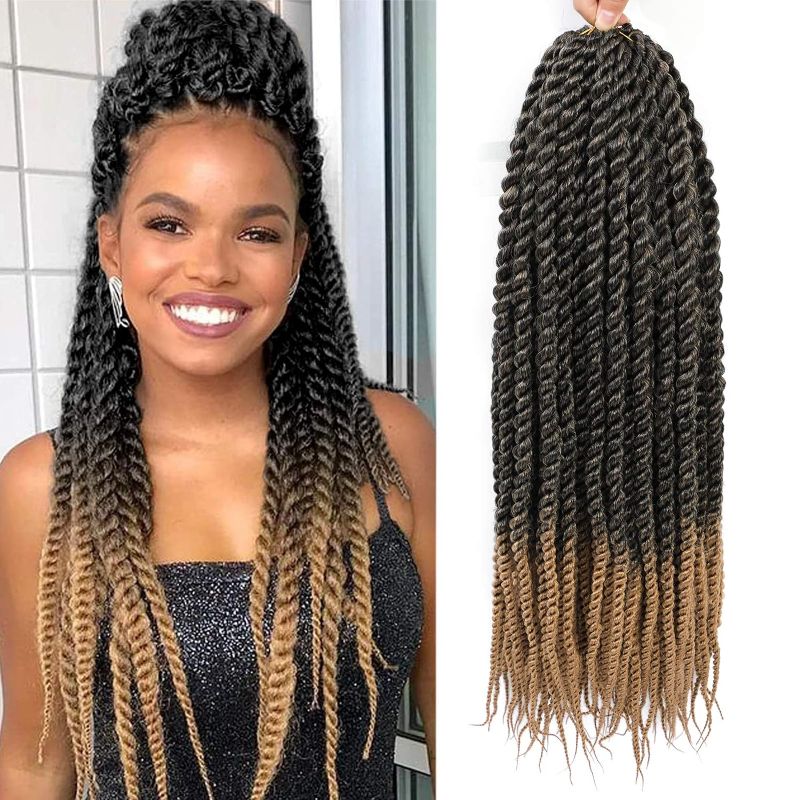 Photo 1 of Havana Twist Crochet Hair Braids Senegalese Twist Crochet Braiding Hair (18", T1B/27#)