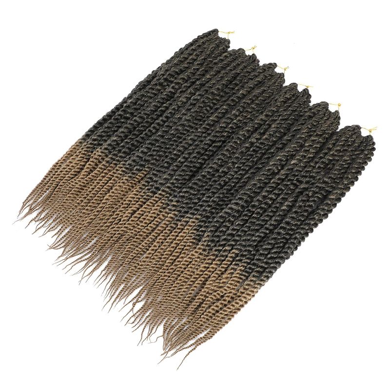 Photo 2 of Havana Twist Crochet Hair Braids Senegalese Twist Crochet Braiding Hair (18", T1B/27#)