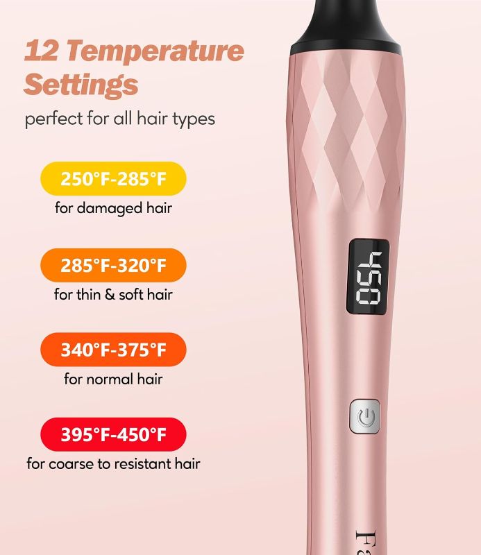 Photo 3 of Small Curling Iron 3/8 Inch, Small Barrel Curling Wand for Short & Long Hair, 9mm Curling Iron with Argan Oil & Keratin Infused, 12 Adjustable Temperature, 30s Fast Heat Up