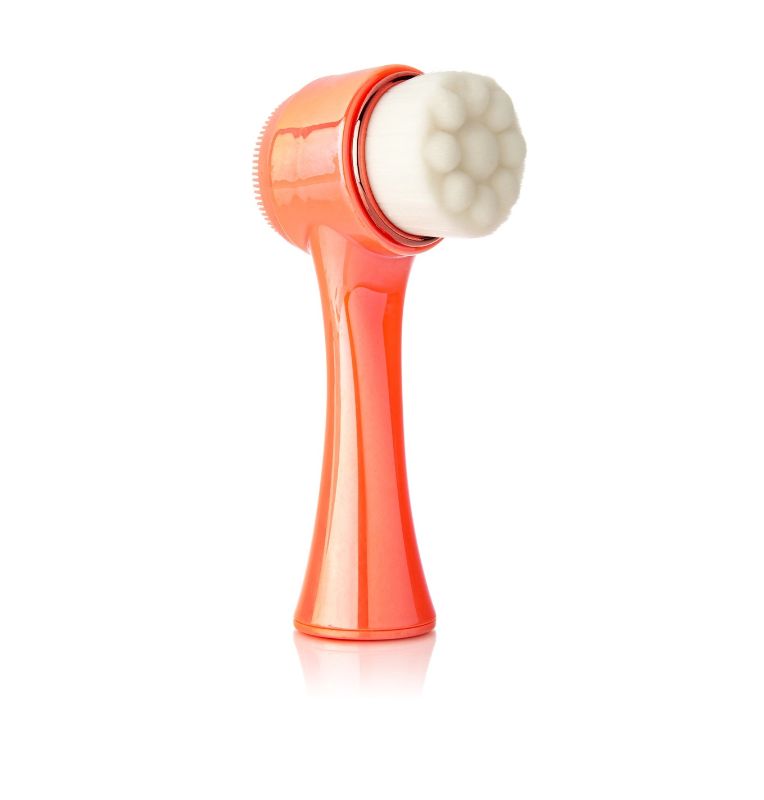 Photo 1 of Orange Cleanse It 2 In 1 Exfoliator Brush Lightly Cleanses Oily T Zone With 550,000 Soft Microfiber Bristles Helps Clear Clogged Pore Exfoliates Dead Skin All In One Tool New