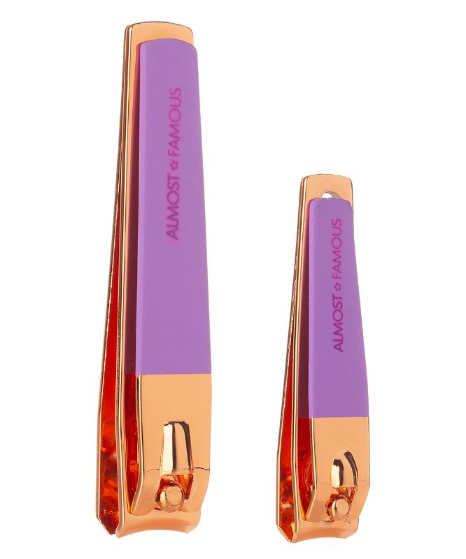 Photo 1 of Almost Famous Nail Tools Purple - Purple & Rose Goldtone Clip It Nail Clipper Set