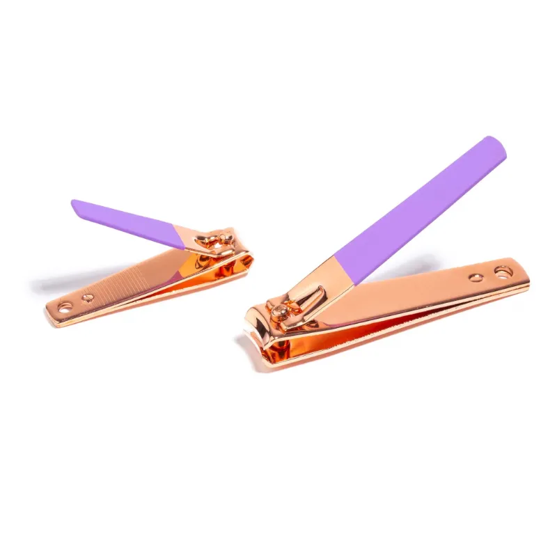 Photo 2 of Almost Famous Nail Tools Purple - Purple & Rose Goldtone Clip It Nail Clipper Set