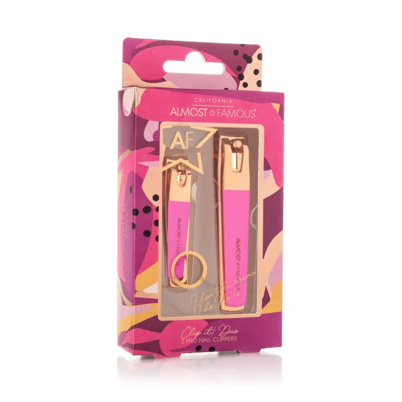 Photo 3 of Almost Famous Nail Tools Pink - Pink & Rose Gold Clip It Nail Clipper Set