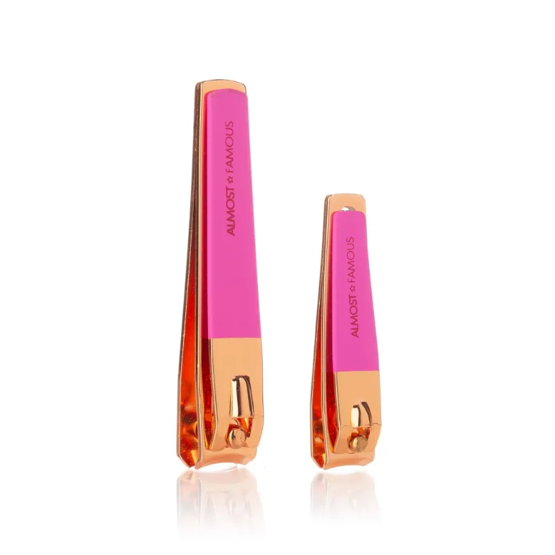 Photo 1 of Almost Famous Nail Tools Pink - Pink & Rose Gold Clip It Nail Clipper Set