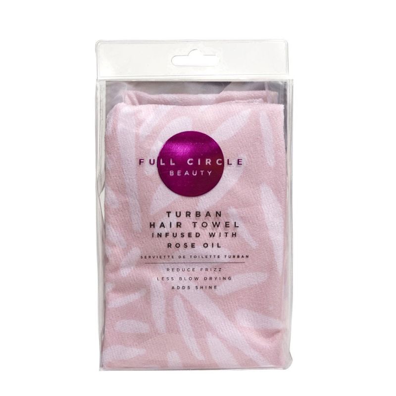 Photo 4 of 2 Pack FCB Pink Leaf Rose Oil Infused Hair Towel Turban Keeps Hair In Top Condition Improving Moisture Retention Strengthens  & Supporting Hair Growth New