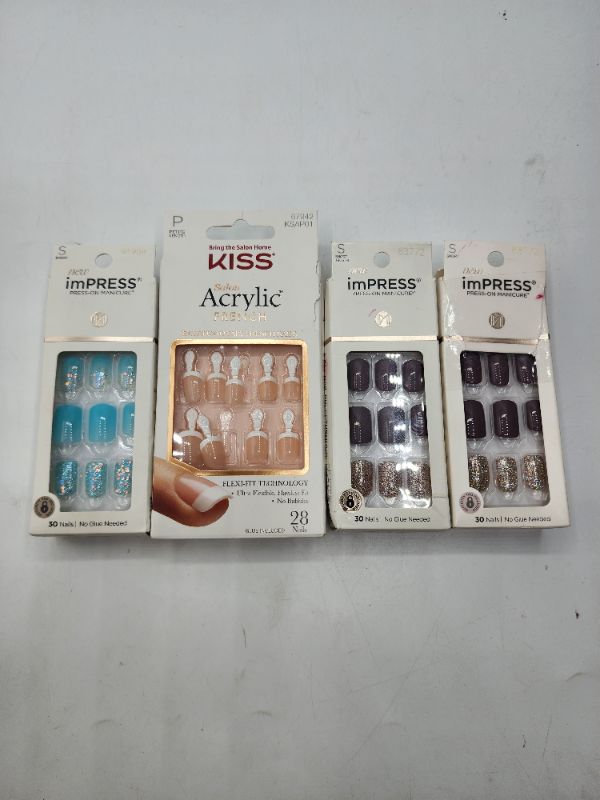 Photo 1 of 4 Pack Nails By Impress & Kiss New