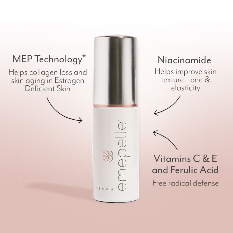 Photo 3 of Emepelle Serum Light Weight Oil Free for Estrogen Deficient Skin Helps Reinvigorate Skin’s Natural Source of Radiance Improves Hydration Texture & Tone Combats Stress & Removes Lines Leaving Face New & Free From Radicals 