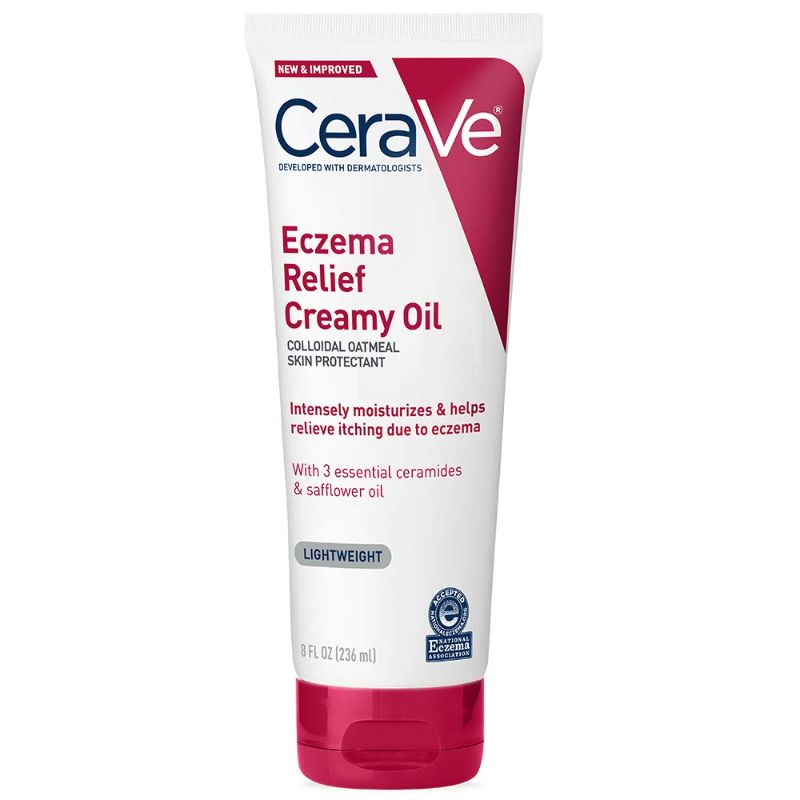 Photo 1 of Cerave Eczema Relief Creamy Body Oil | Anti Itch Cream for Eczema & Moisturizer for Dry Skin with Colloidal Oatmeal, Ceramides and Safflower Oil | 8 Ounce