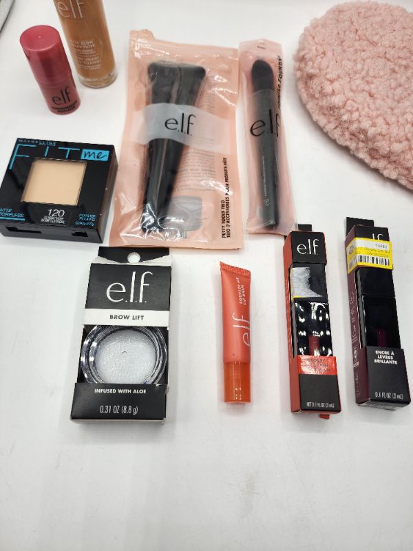 Photo 4 of 11 Piece Elf Make Up - 1 Carry Bag 1 Foundation 1 Matte Powder 1 Monochrome Stick 1 Lip Gloss 1 Clear Eye Brow Gel 3 Brushes 2 Lip Stains New 