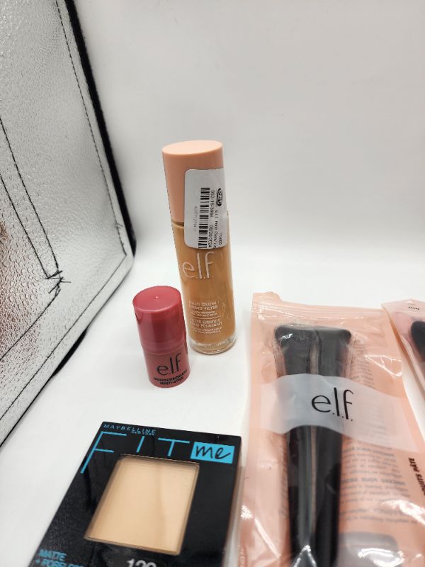 Photo 3 of 11 Piece Elf Make Up - 1 Carry Bag 1 Foundation 1 Matte Powder 1 Monochrome Stick 1 Lip Gloss 1 Clear Eye Brow Gel 3 Brushes 2 Lip Stains New 