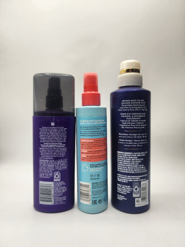 Photo 2 of 3 Pack Hair Care For Curls 1 Frizz Ease 1 Leave In Conditioner 1 Volumizing Shampoo New