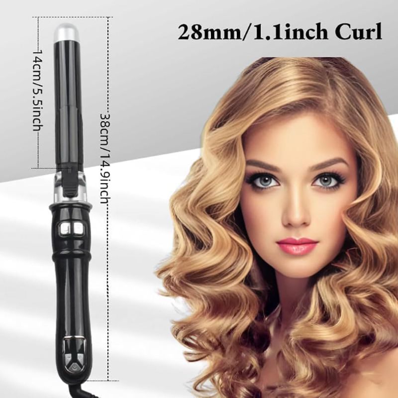 Photo 2 of 1 inch Ceramic Rotary Curler for All Types of Hair, Automatic Curler, User-Friendly for Smoothing Curl Control, Dual Voltage, Automatic Shutdown, Black