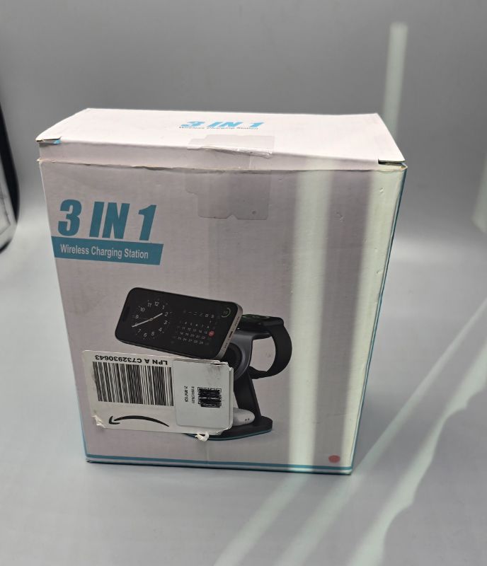 Photo 1 of Pink 3 in 1 Wireless Charger Charging Station for iPhone,Qi2 Certified 15W Magnetic Charging Stand for Mag-Safe with 30W USB C Adapter& Friendly Night Light for iPhone 16/15/14/13/12,Apple Watch, AirPods