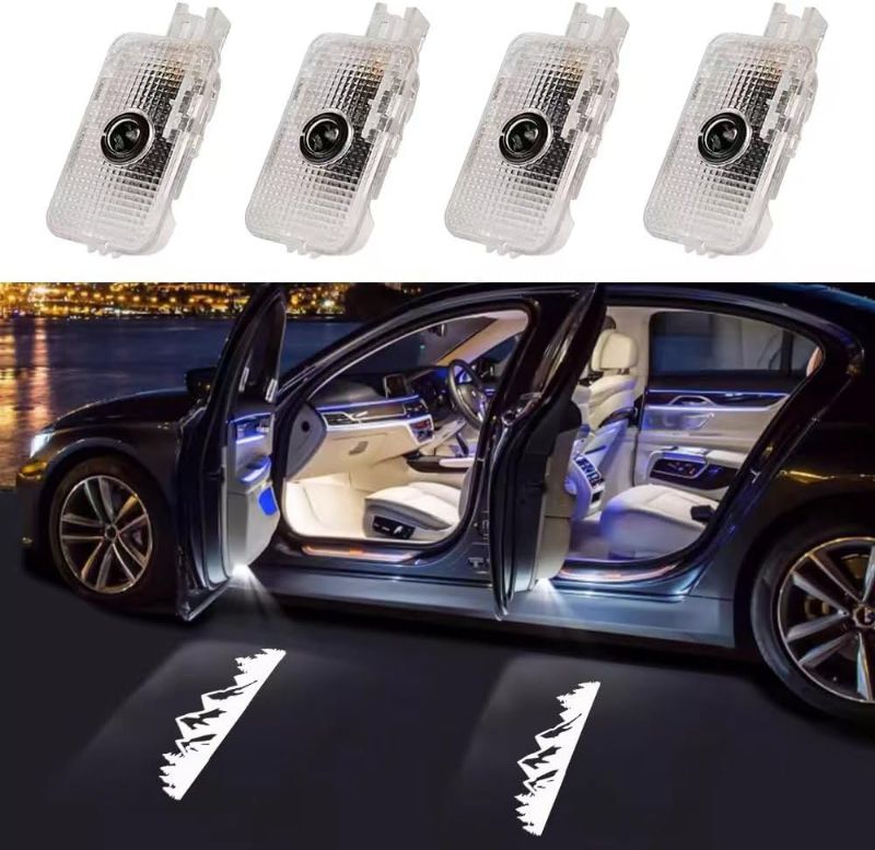 Photo 1 of 2PCS Car Door Light Projector Wireless Car Door Projector Rechargeable HD Car Welcome Courtesy Ghost Shadow Lamp Fit for Cars (for F-OOO-RD)