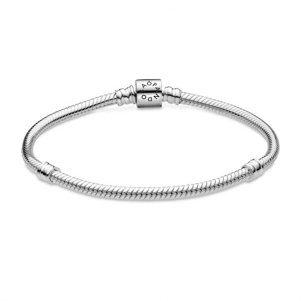 Photo 1 of Pandora Sterling Silver Braclet with Barrel Clasp 16CM/6.3IN Ready To create Memories With Charms New 