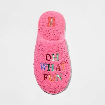 Photo 1 of Wondershop Womens Slippers Size 9/10 "OH WHAT FUN"