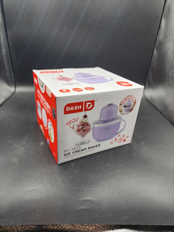 Photo 7 of DASH My Mug Ice Cream Maker, for Ice Cream, Gelato, Sorbet, Frozen Yogurt, and Custom Mix-Ins 1 Pint Lilac/Purple