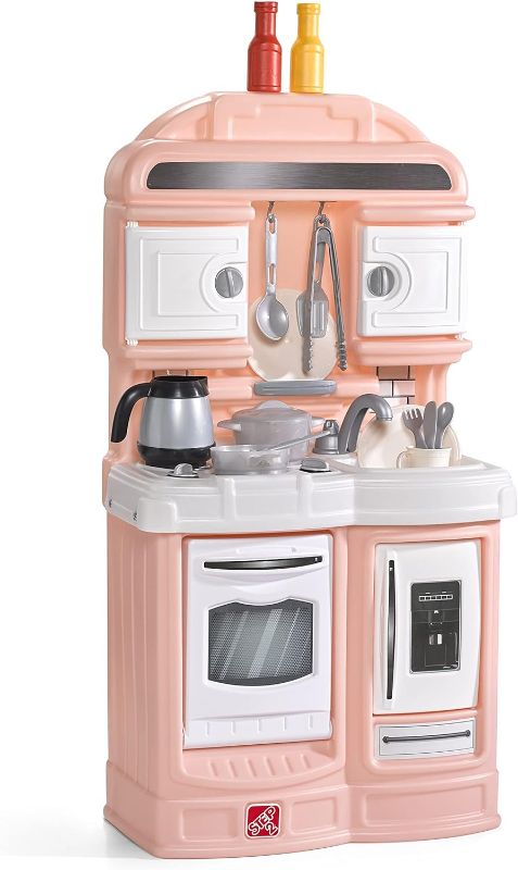 Photo 1 of Step2 Quaint Kitchen for Kids, Play Kitchen Set, Toddlers 2+ Years Old, 20 Piece Pretend Play Pots and Pans Toy Accessories, Easy to Assemble, Rose Pink